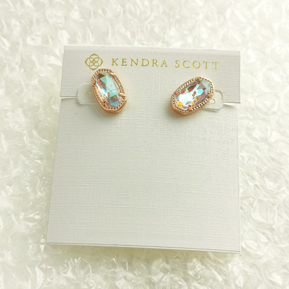 COPY - KENDRA SCOTT Ellie Dichroic  Rose Gold Earrings